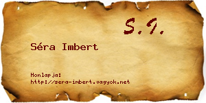 Séra Imbert névjegykártya